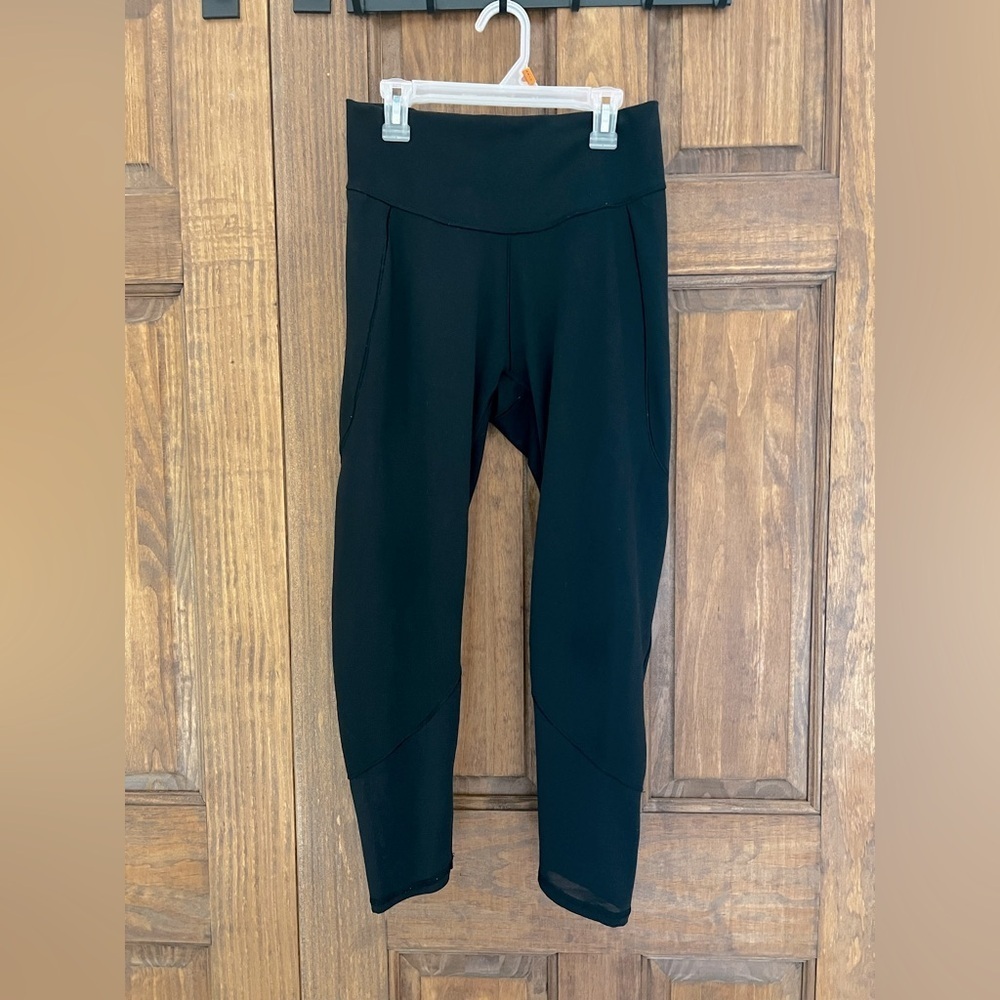 Adidas Women’s Black PrimeGreen Leggings High Rise‎ Size Large